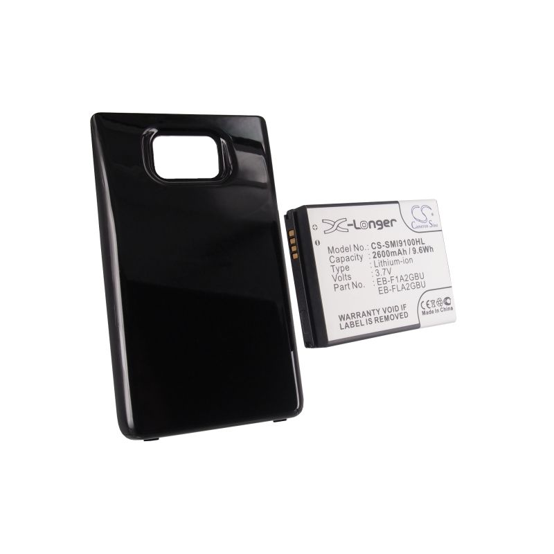 Black 3.7V 2600mAh Samsung, galaxy s ii, galaxy s2, gt-i9100 Replacement Battery Mobile & SmartPhone Cameron Sino Technology Limited
