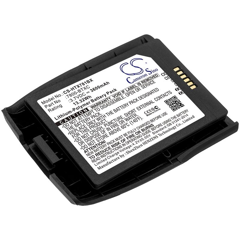 Black 3.7V 3600mAh Dolphin, 7800, Honeywell, Dolphin 7800 Replacement Battery Barcode Scanner Cameron Sino Technology Limited