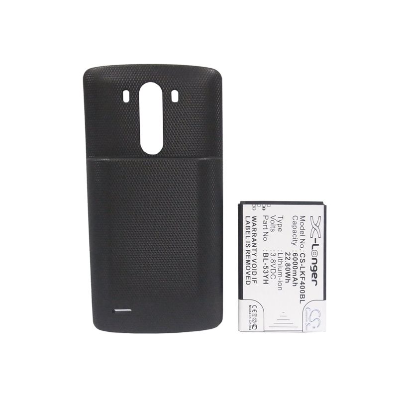 Black 3.8V 6000mAh Lg, d830, d850, d850 lte Replacement Battery Communications Cameron Sino Technology Limited (Suspended)