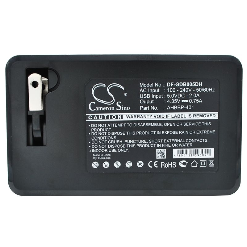 Camera Charger for Gopro, Hero 4, Hero 4 Black, Hero 4 Silver- DF-GDB005DH Home Electronics Cameron Sino Technology Limited