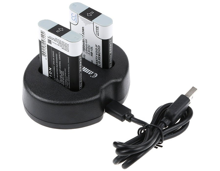 Canon Legria Mini X & Powershot G1x Mark II Battery Pack with USB Cable - 2 CS-NB12MX, 1 DF-NB120UH Cosmetic Mirror Cameron Sino Technology Limited