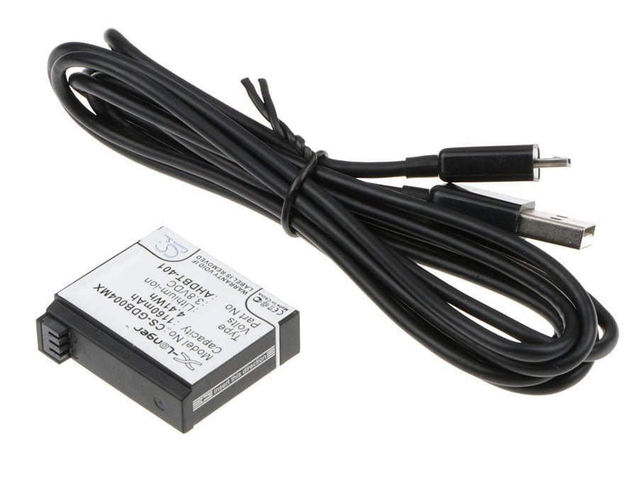 Cosmetic Mirror Battery & Charger Set for GoPro Hero 4 and 4 Black Cosmetic Mirror Cameron Sino Technology Limited