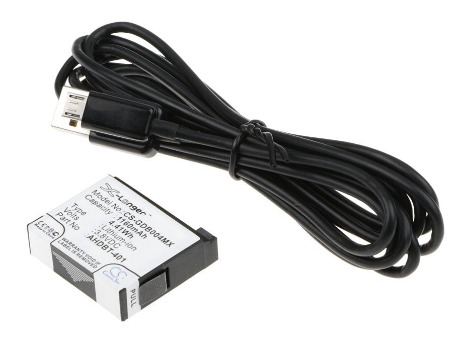 Cosmetic Mirror Battery & Charger Set for GoPro Hero 4 and 4 Black Cosmetic Mirror Cameron Sino Technology Limited