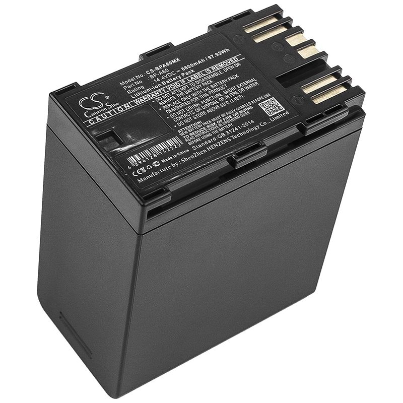 CS-BPA60MX Li-ion Battery fits Canon, Ca-cp200l, Eos C200, Eos C200 Pl 14.4V, 6800mAh Camera Cameron Sino Technology Limited