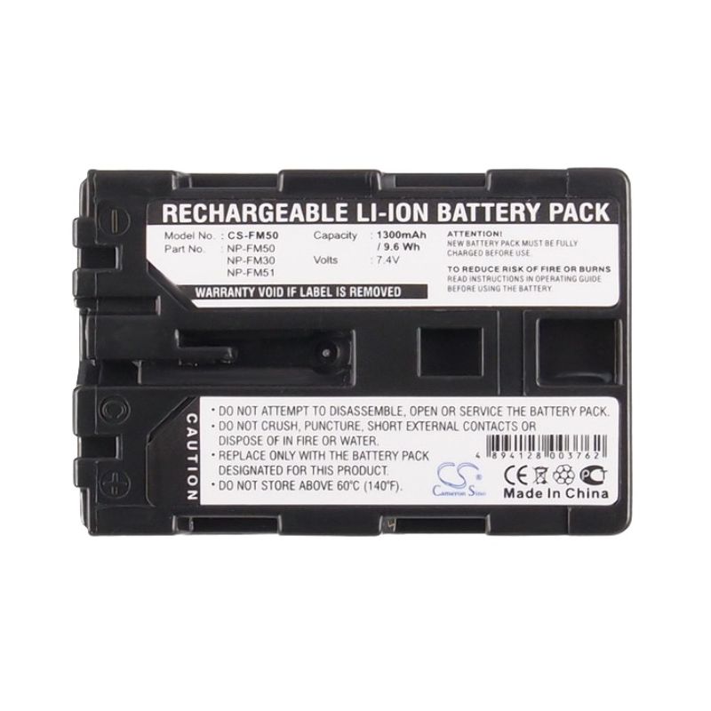 CS-FM50 Li-ion Battery fits Sony, Ccd-tr108, Ccd-tr208, Ccd-tr408 7.4V, 1300mAh Camera Cameron Sino Technology Limited