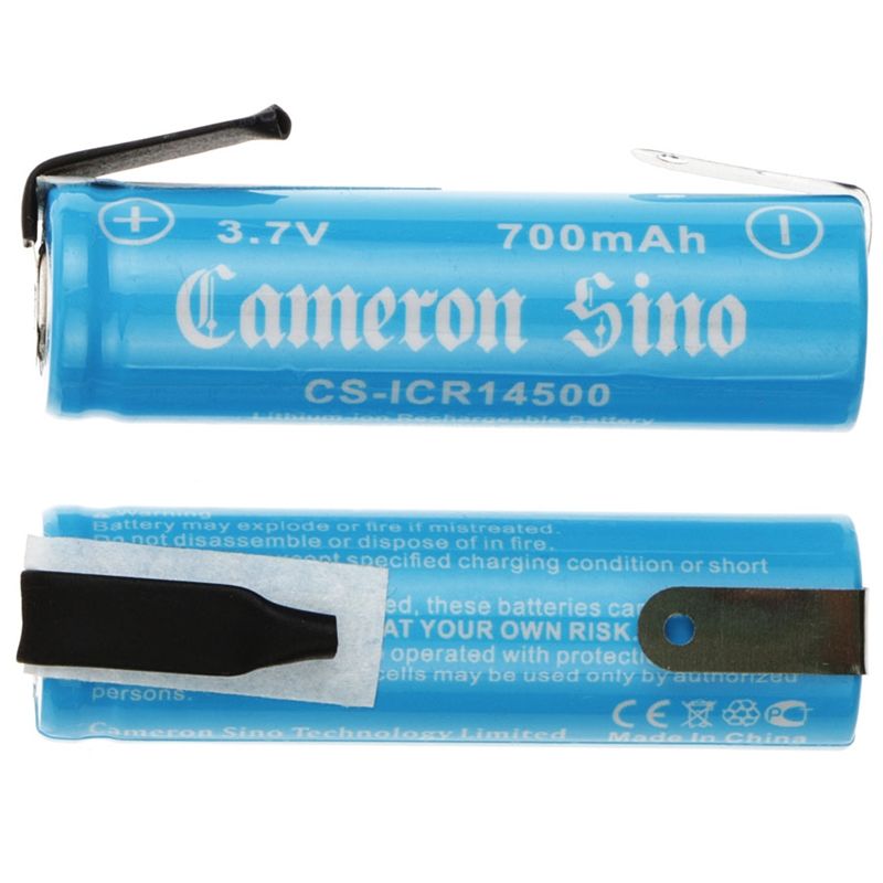 CS-ICR14500NF Li-ion Battery Includes 2pcs Pack With Tabs 3.7v, 700mah 14500 Cameron Sino Technology Limited