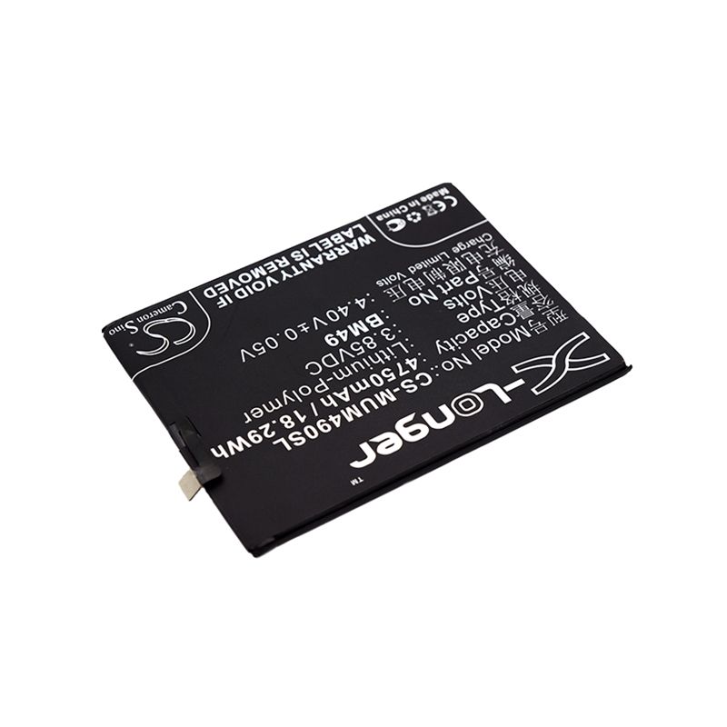 CS-MUM490SL Li-polymer Battery Fits Xiaomi,2016001,2016002,2016007 3.85v, 4750mah Mobile & SmartPhone Cameron Sino Technology Limited