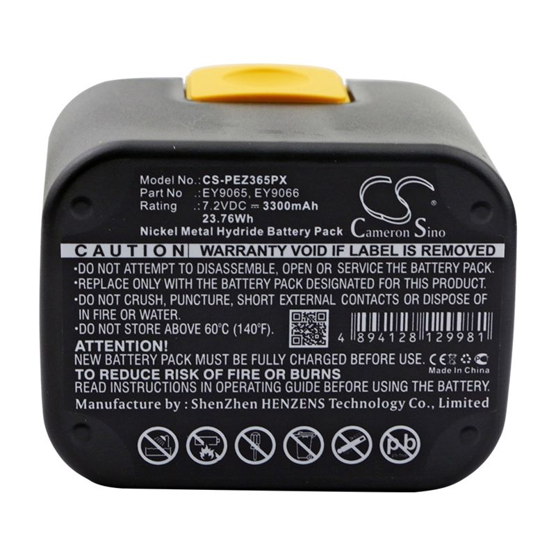 CS-PEZ365PX Ni-MH Battery fits Panasonic, Ey3653, Ey3653cq, Ey3654 7.2V, 3300mAh Power Tools Cameron Sino Technology Limited