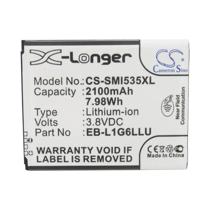 CS-SMI535XL Li-ion Battery Fits At&t, Galaxy S 3, Galaxy S Iii, Galaxy S3 3.8v, 2100mah Mobile & SmartPhone Cameron Sino Technology Limited