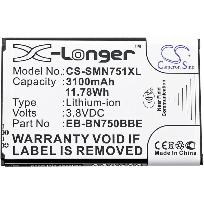 CS-SMN751XL Li-ion Battery Fits Samsung, Galaxy Note 3 Mini, Galaxy Note 3 Neo, Galaxy Note 3 Neo Duos 3.8v, 3100mah Mobile & SmartPhone Cameron Sino Technology Limited