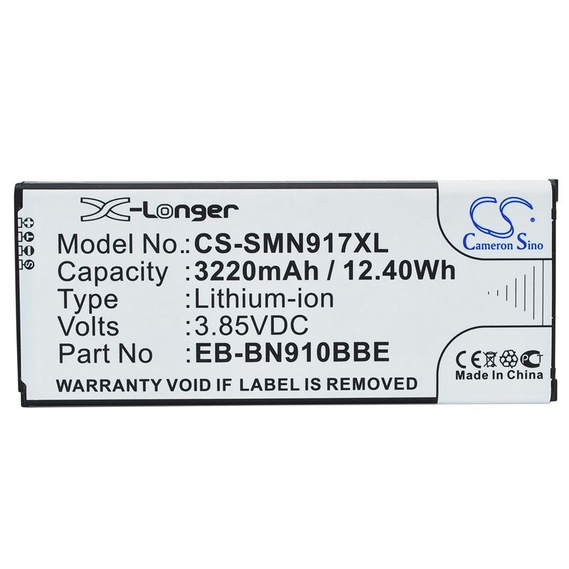 CS-SMN917XL Li-ion Battery Fits Samsung, Galaxy Note 4, Sm-n910a, Sm-n910c 3.85v, 3220mah Mobile & SmartPhone Cameron Sino Technology Limited