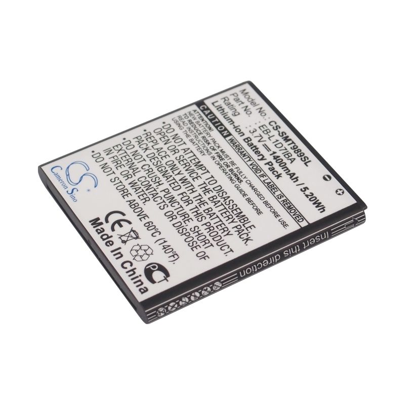 CS-SMT989SL Li-ion Battery Fits At&t, Galaxy S 2 Skyrocket 4g, Galaxy S Ii Skyrocket 4g, Galaxy S2 Skyrocket 4g 3.7v, 1400mah Mobile & SmartPhone Cameron Sino Technology Limited