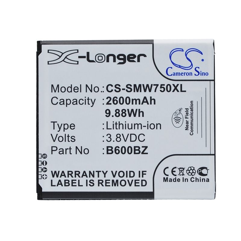 CS-SMW750XL Li-ion Battery fits Samsung, ativ se, ativ se neo, huron 3.8V, 2600mAh Mobile & SmartPhone Cameron Sino Technology Limited