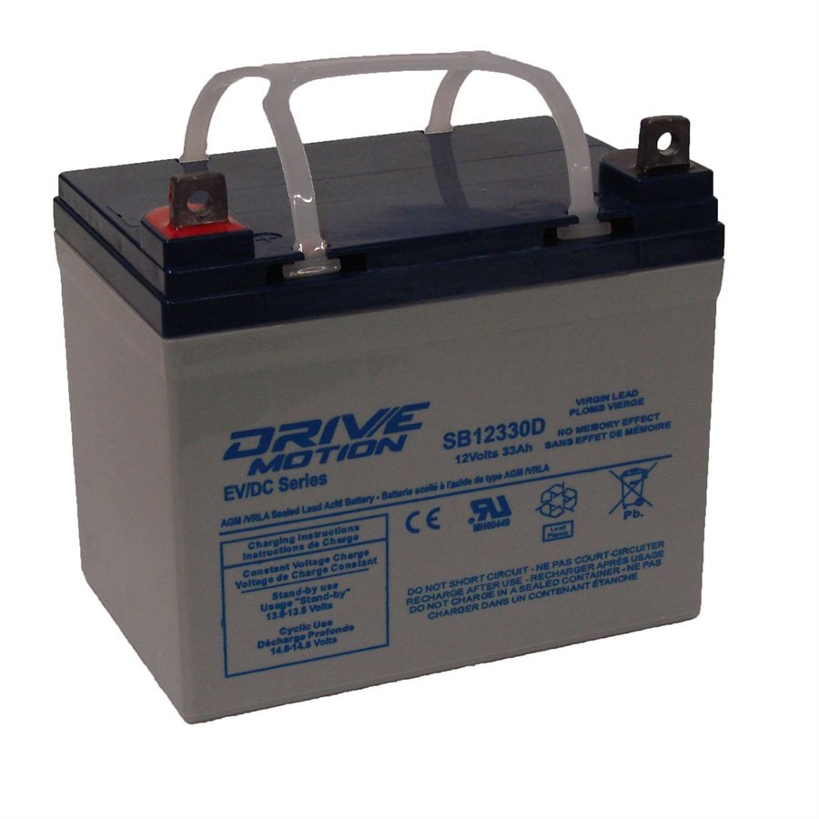 Deep Cycle VRLA Battery fits 12V-33 Ah (U1) Sealed Lead Acid Batteries Drivemotion
