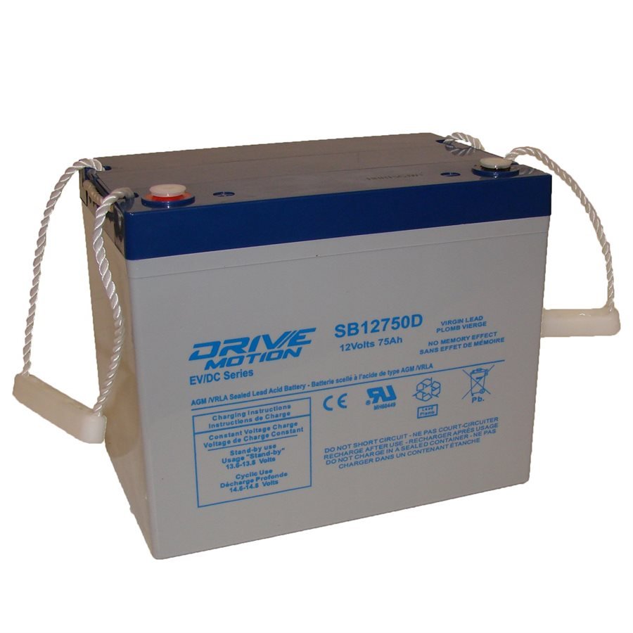 Deep Cycle VRLA Battery fits 12V-75 Ah (24) Sealed Lead Acid Batteries Drivemotion