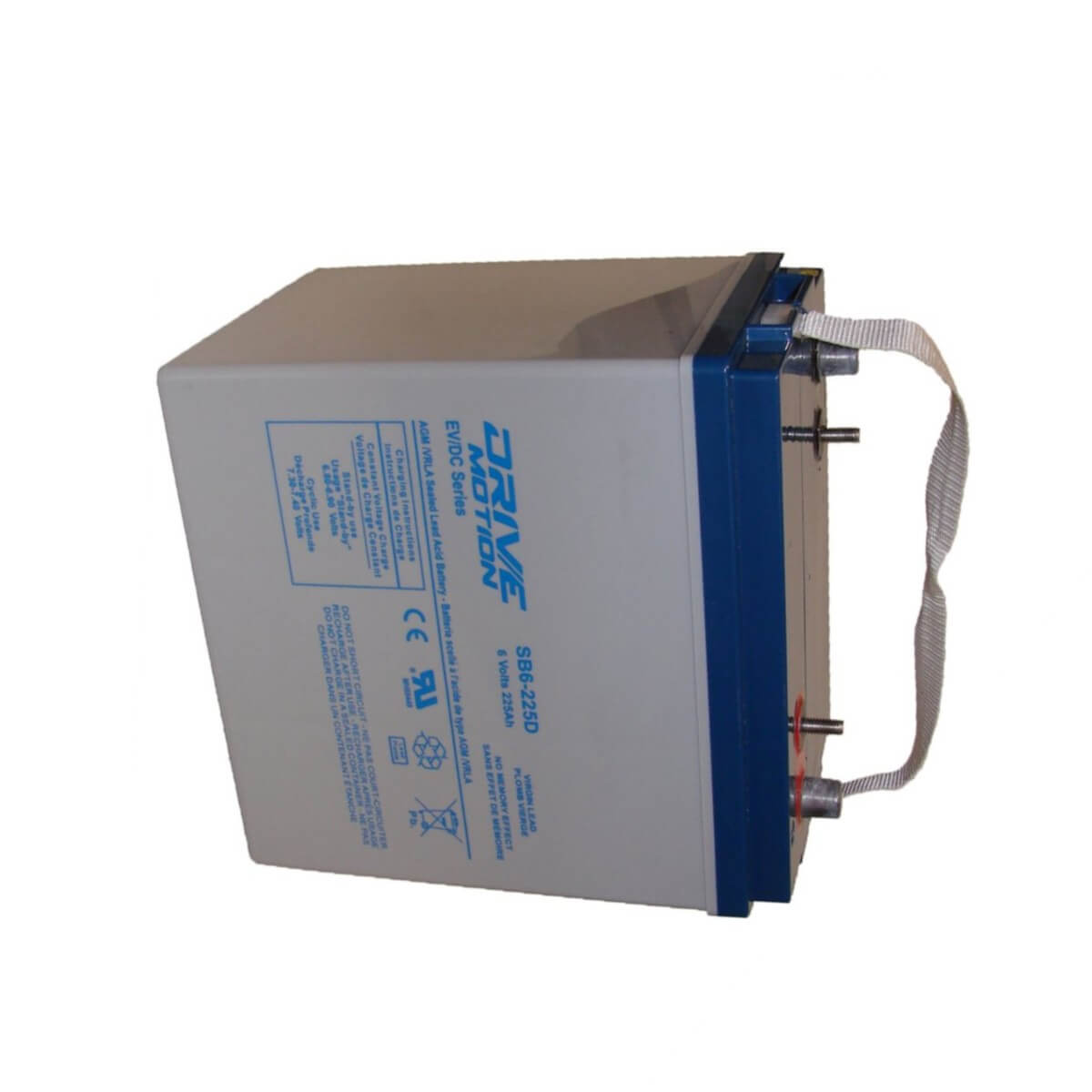 Drive Motion SB6-235D Deep Cycle VRLA Battery fits 6V-235Ah (GC2) Sealed Lead Acid Batteries Drivemotion