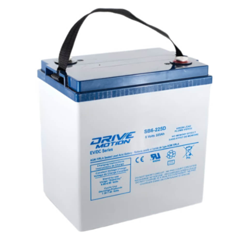 Drive Motion SB6-235D Deep Cycle VRLA Battery fits 6V-235Ah (GC2) Sealed Lead Acid Batteries Drivemotion