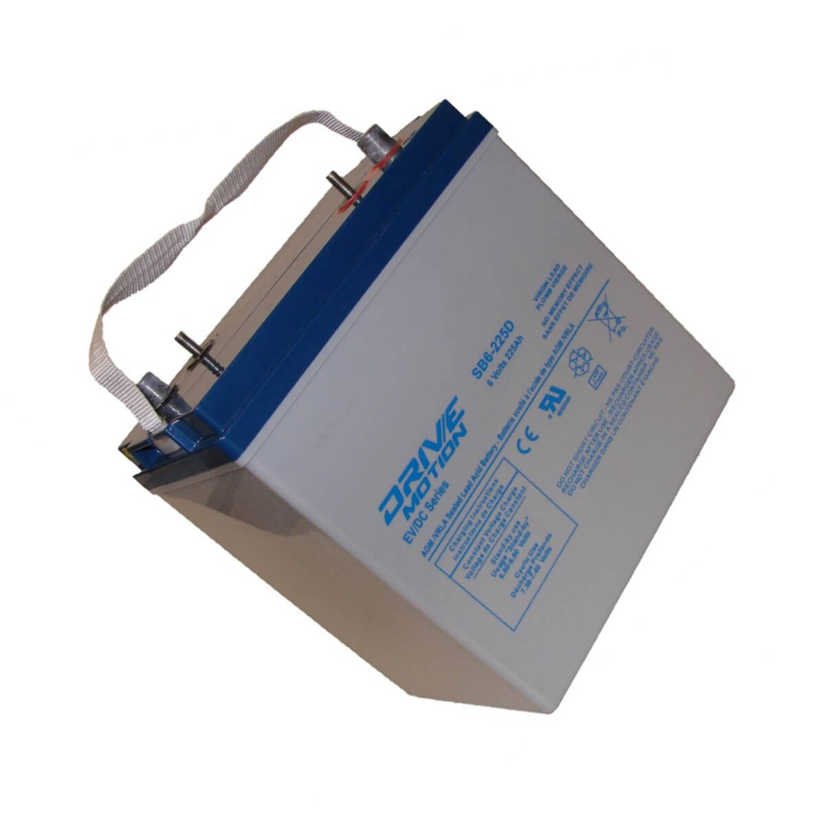 Drive Motion SB6-235D Deep Cycle VRLA Battery fits 6V-235Ah (GC2) Sealed Lead Acid Batteries Drivemotion