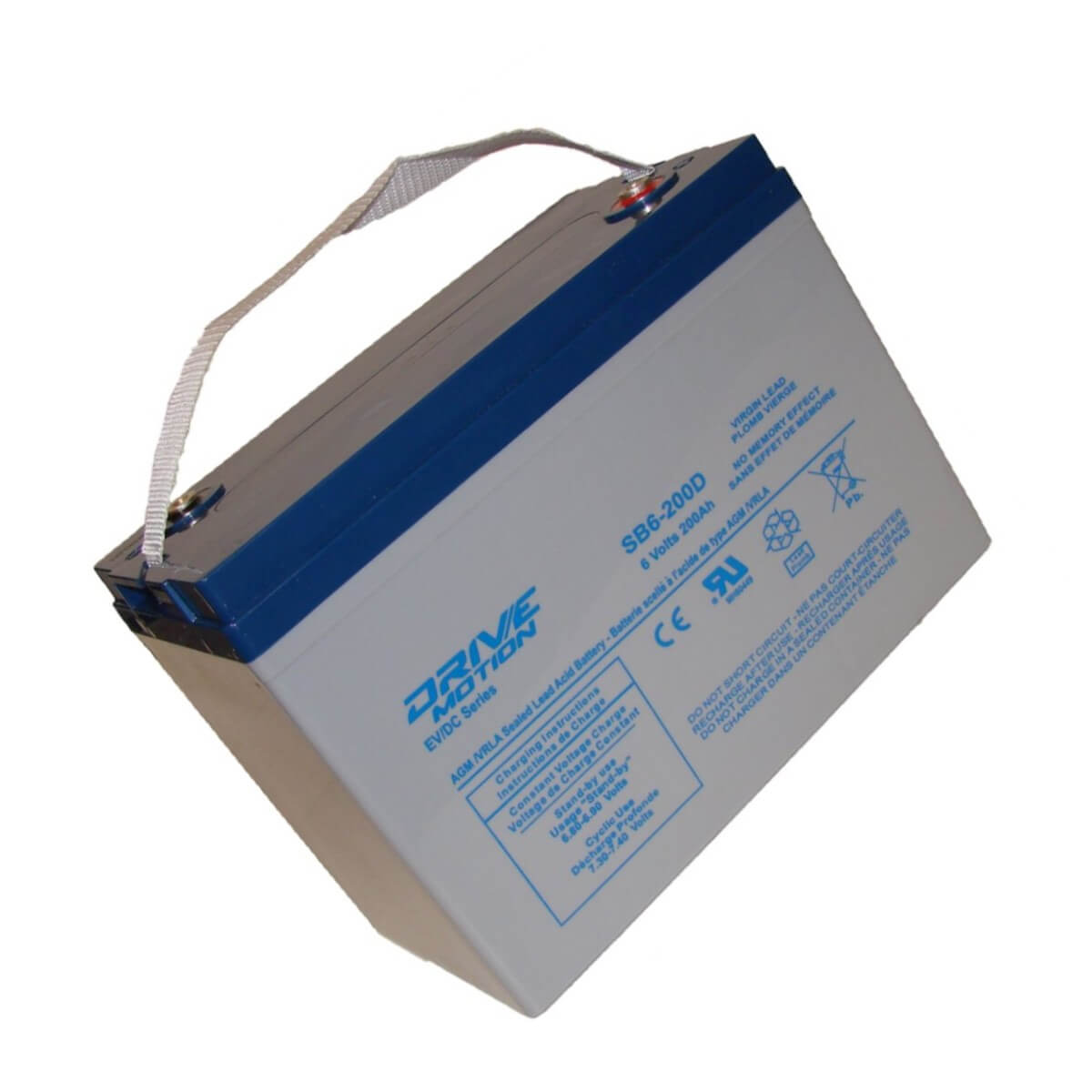 Drivemotion SB6-200D Deep Cycle VRLA Battery fits 6V-200Ah Sealed Lead Acid Batteries Drivemotion