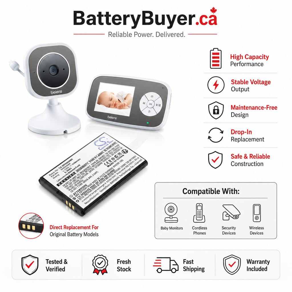 Li-ion, BabyPhone Battery fits Oricom Secure Sc740, Secure Sc895, 3.7V, 1400mAh BabyPhone Cameron Sino Technology Limited