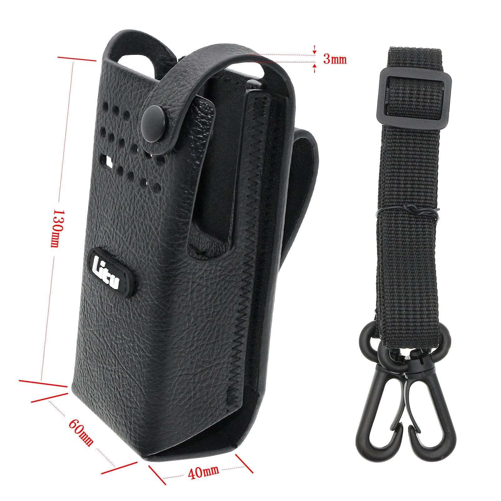 HARD LEATHER CARRY CASE, Two-Way Radio Case Battery fits Motorola Apx1000i, Apx900, Two-Way Radio Case Cameron Sino Technology Limited