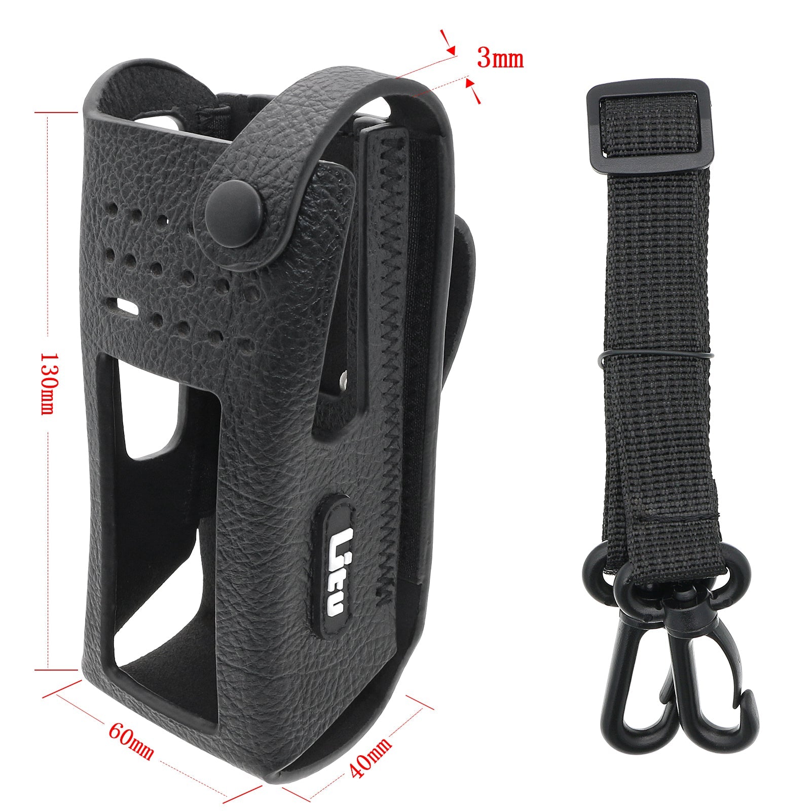 HARD LEATHER CARRY CASE, Two-Way Radio Case Battery fits Motorola Apx9000, Dgp8550e, Two-Way Radio Case Cameron Sino Technology Limited