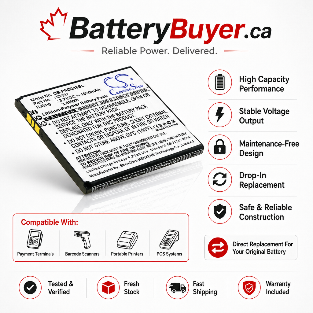 Li-Polymer Battery fits Pax, D200, D200t 3.7V, 1800mAh / 6.66Wh BabyPhone Cameron Sino Technology Limited