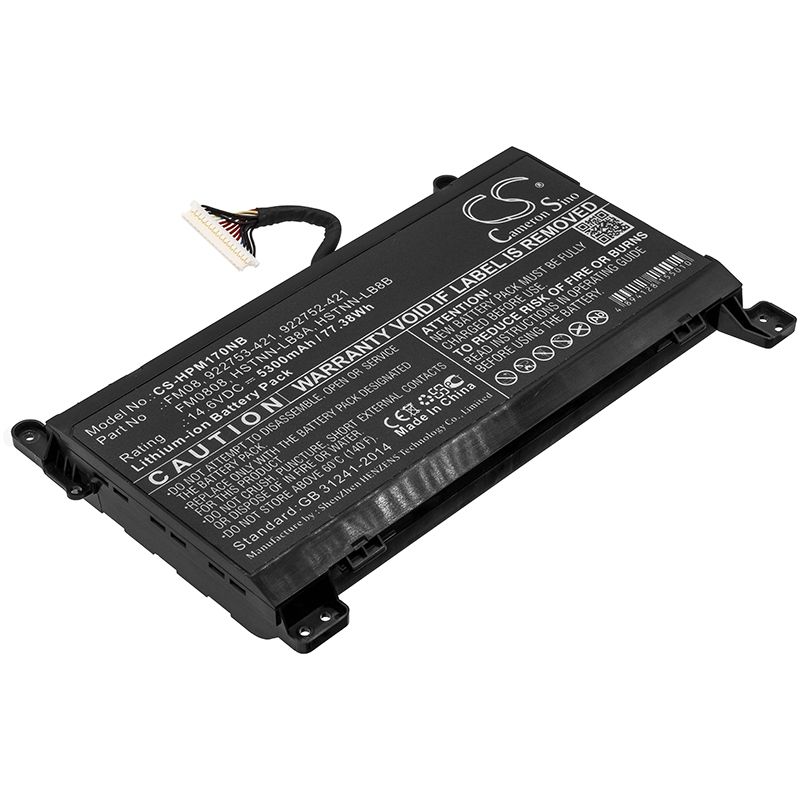 Hp, 16 pin connector version for Omen 17-an, Omen 17-an003ni, 14.6V, 5300mAh Notebook & Laptop Cameron Sino Technology Limited