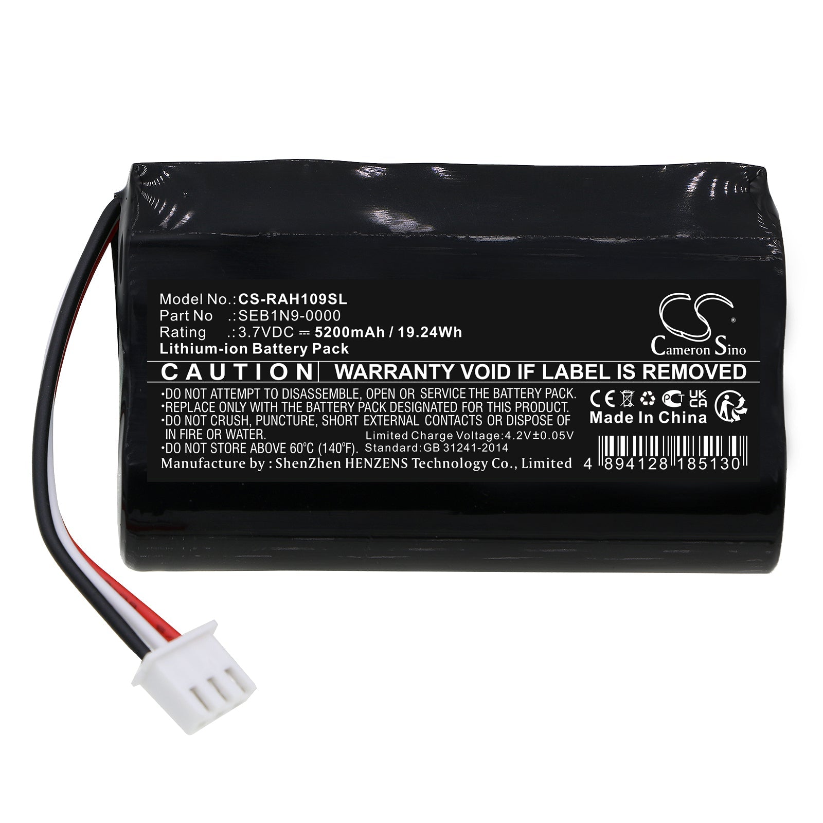 Li-ion, Alarm System Battery fits Ring 4hb1u9-0en0, Alarm Home Base Station, 3.7V, 5200mAh Alarm System Cameron Sino Technology Limited