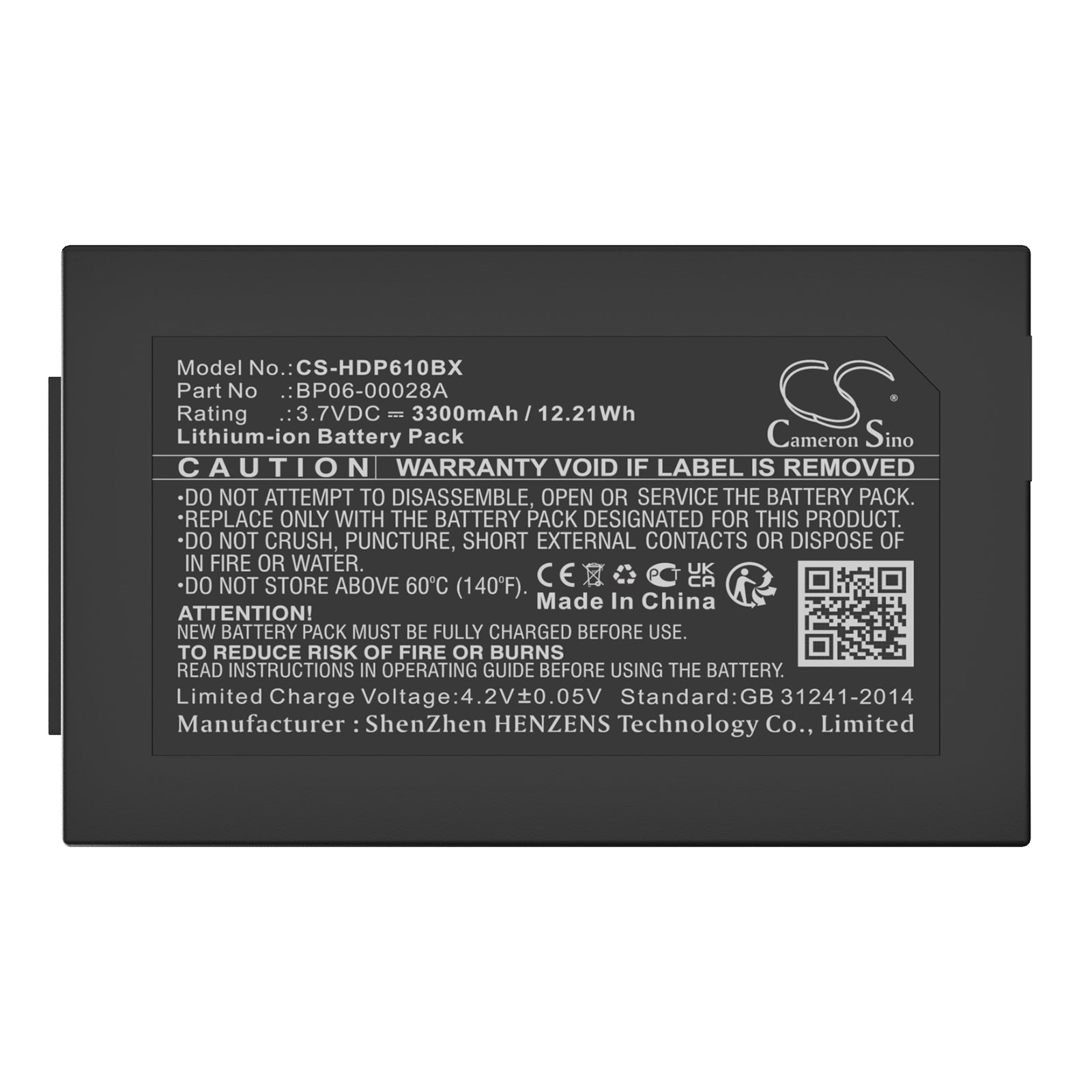 Li-ion, Barcode Scanner Battery fits Honeywell Dolphin 6100, Dolphin 6110, 3.7V, 3300mAh Barcode Scanner Cameron Sino Technology Limited