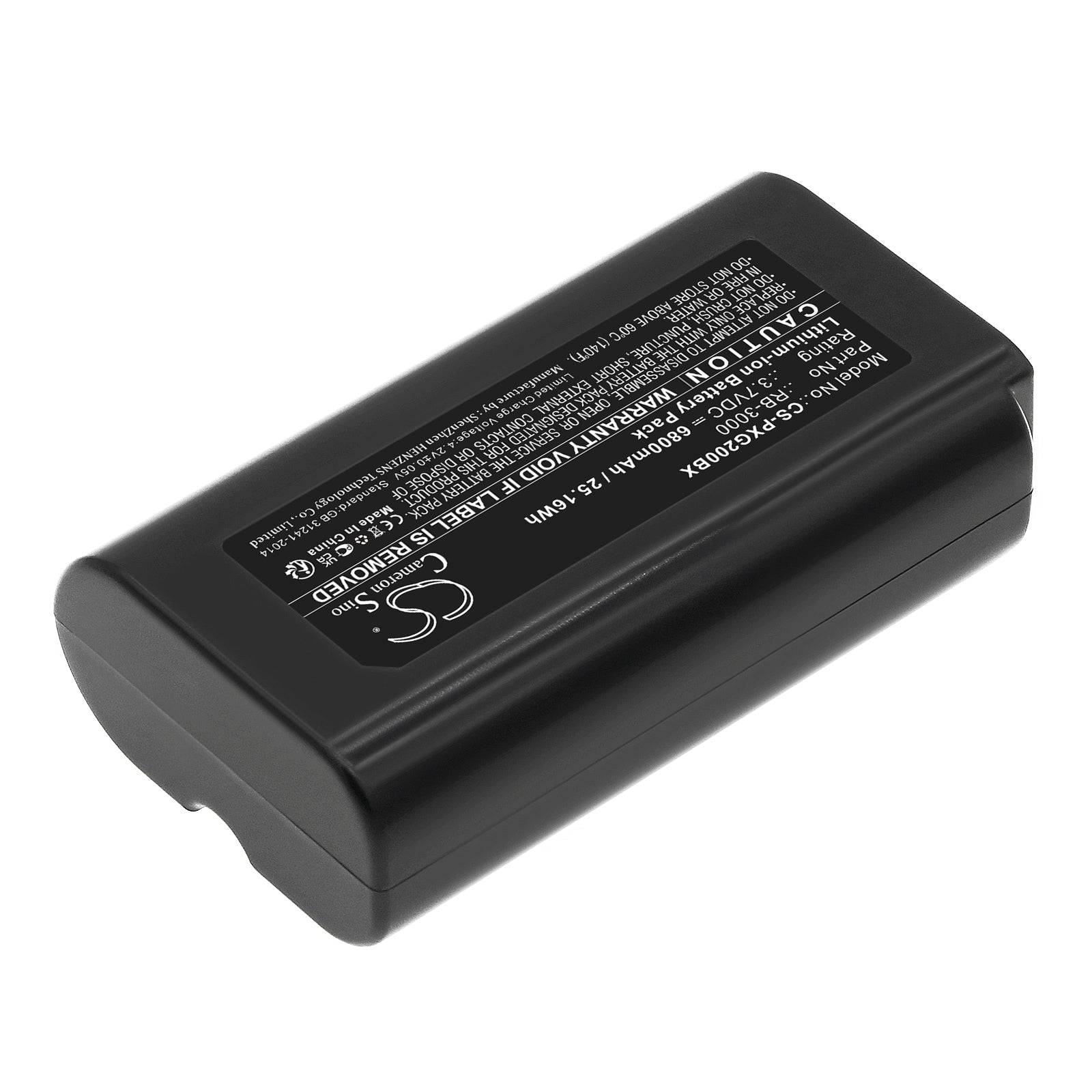 Li-ion, Barcode Scanner Battery fits Posiflex Pg-200, 3.7V, 6800mAh Barcode Scanner Cameron Sino Technology Limited