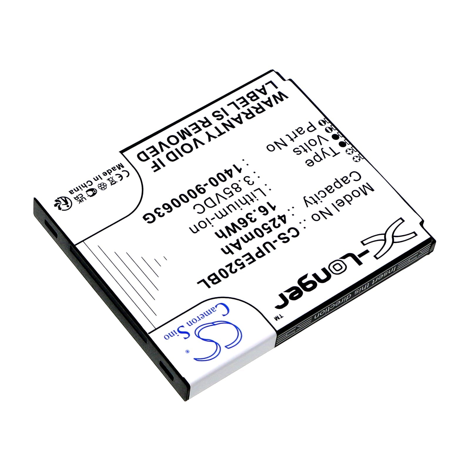 Li-ion, Barcode Scanner Battery fits Unitech Ea520, 3.85V, 4250mAh Barcode Scanner Cameron Sino Technology Limited