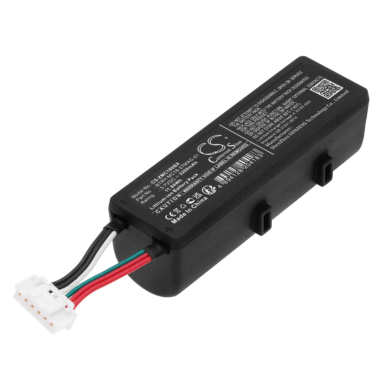 Li-ion, Barcode Scanner Battery fits Zebra Mc18, Mc18n0, 3.7V, 3200mAh Barcode Scanner Cameron Sino Technology Limited