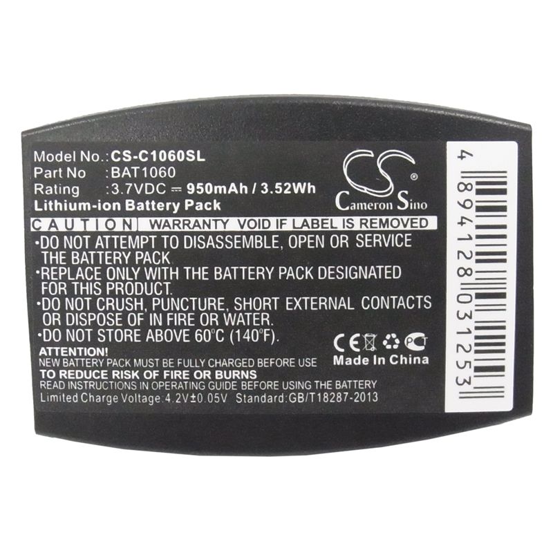 Li-ion Battery Fits 3m, C1060, C1060 Wireless Intercom, Rf1060 3.7v, 950mah Wireless Headset Cameron Sino Technology Limited