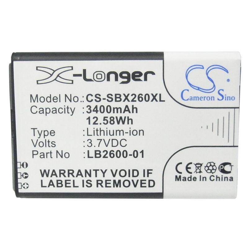 Li-ion Battery fits 4g Systems, Xsbox Go+, 4g Systems 3.7V, 3400mAh Hotspot Cameron Sino Technology Limited