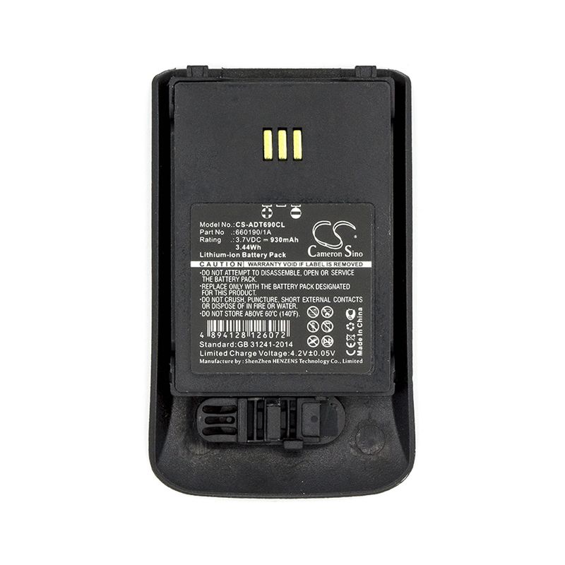 Li-ion Battery Fits Aastra, Dh4-baaa/2b, Dt690, Dt692 3.7v, 930mah Cordless Phone Cameron Sino Technology Limited