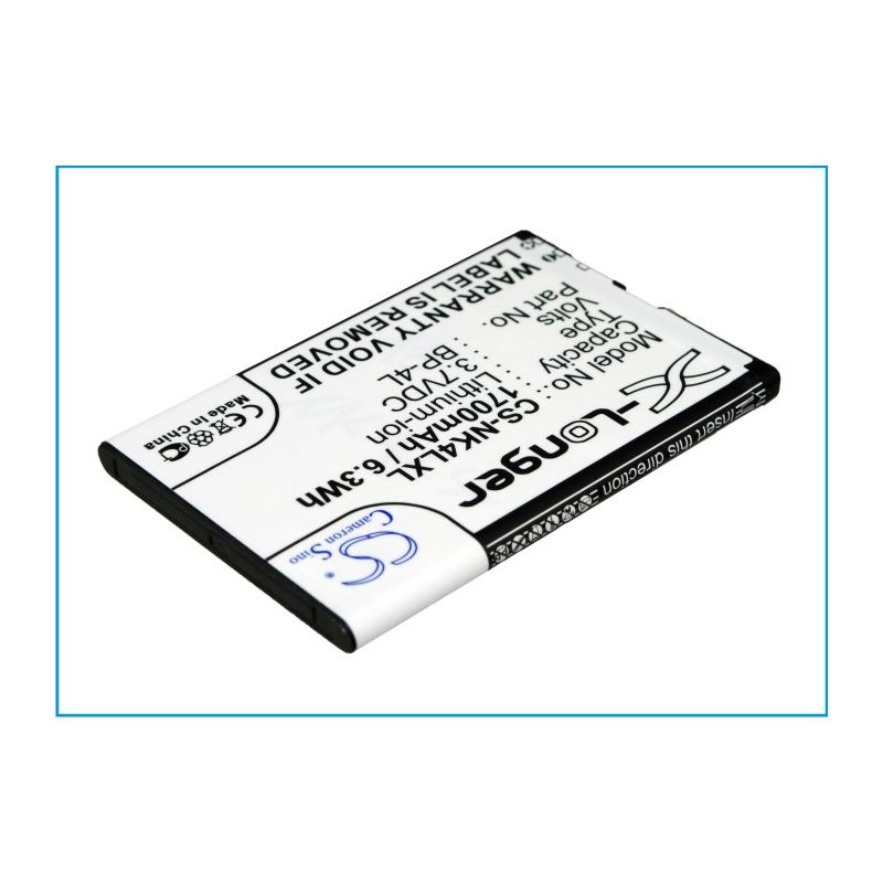 Li-ion Battery Fits Ace, Caracas, Caracas 2, Nokia 3.7v, 1700mah E-book & E-reader Cameron Sino Technology Limited