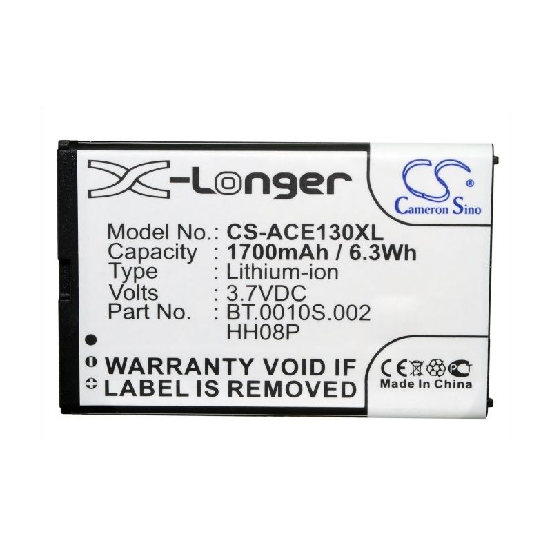 Li-ion Battery fits Acer, acer betouch e130 b, betouch e130, betouch e140 3.7V, 1700mAh Mobile & SmartPhone Cameron Sino Technology Limited