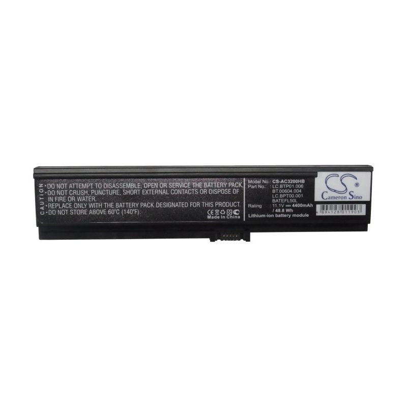 Li-ion Battery fits Acer, Acer Travelmate 3000, As36802682, Aspire 3000 11.1V, 4400mAh Notebook & Laptop Cameron Sino Technology Limited