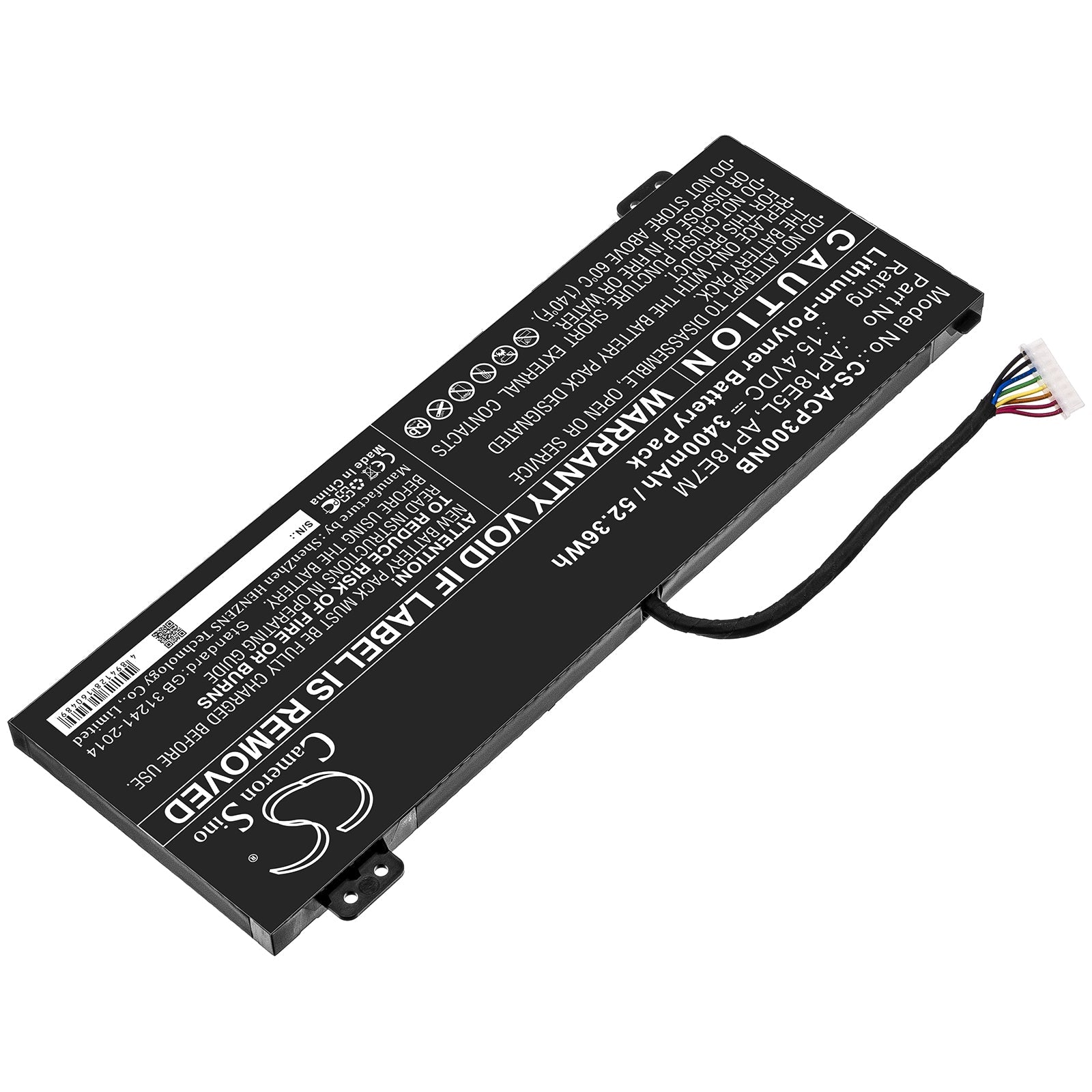 Li-ion Battery fits Acer, Ap18e5l, Ap18e7m 15.4V, 3400mAh Computer Cameron Sino Technology Limited