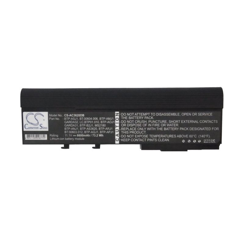 Li-ion Battery fits Acer, Aspire 2420, Aspire 2920, Aspire 2920-1a2g16mi 11.1V, 6600mAh Notebook & Laptop Cameron Sino Technology Limited