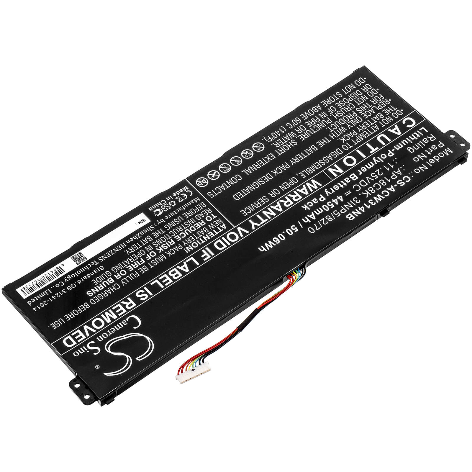 Li-ion Battery fits Acer, Aspire 5 A514-52-58u3, Chromebook 314 C933 11.25V, 4450mAh Notebook & Laptop Cameron Sino Technology Limited