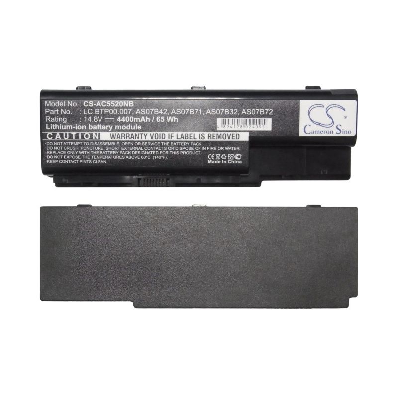 Li-ion Battery Fits Acer, Aspire 5220g, Aspire 5310, Aspire 5310g 14.8v, 4400mah Notebook & Laptop Cameron Sino Technology Limited