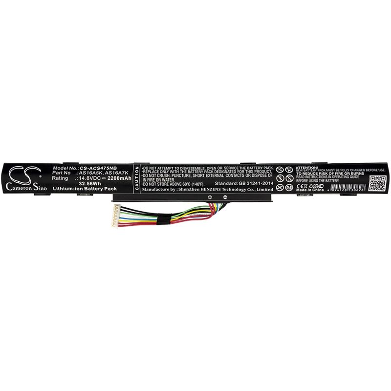 Li-ion Battery Fits Acer, Aspire E5-475g, Aspire E5-523g, Aspire E5-553g 14.8v, 2200mah Notebook & Laptop Cameron Sino Technology Limited