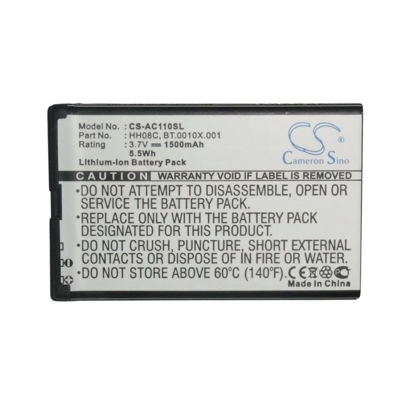 Li-ion Battery fits Acer, betouch e110, viewsonic, v350 3.7V, 1500mAh Mobile & SmartPhone Cameron Sino Technology Limited