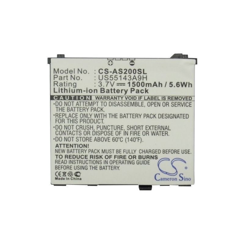 Li-ion Battery fits Acer, f1, neotouch s200, newtouch s200 3.7V, 1500mAh Communications Cameron Sino Technology Limited