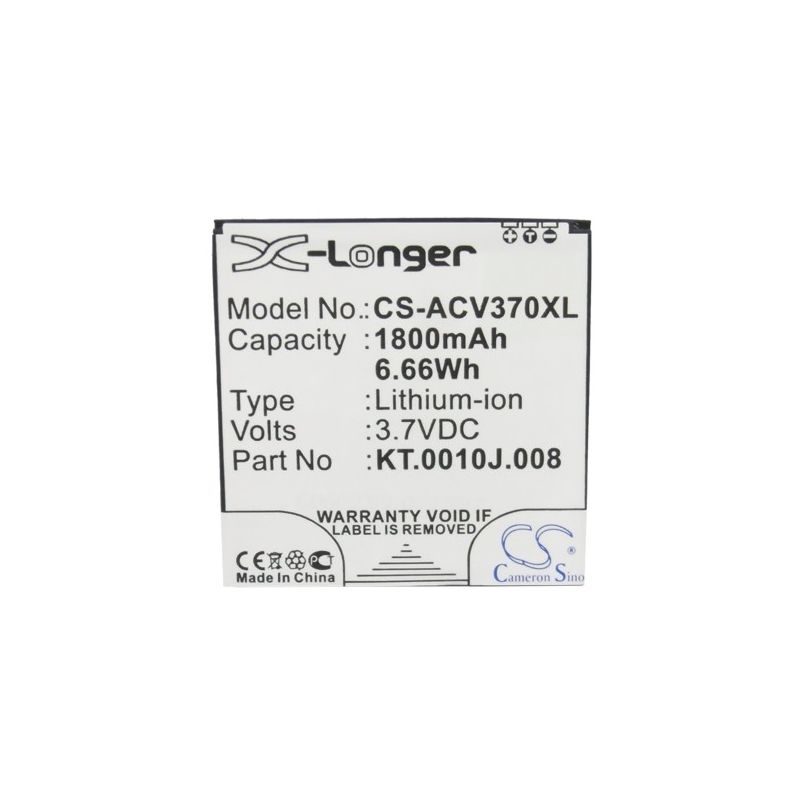 Li-ion Battery fits Acer, liquid e2, liquid e2 dou, v370 3.7V, 1800mAh Mobile & SmartPhone Cameron Sino Technology Limited