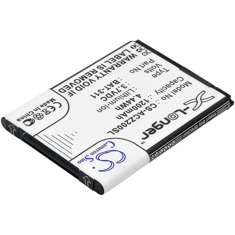 Li-ion Battery Fits Acer, Liquid M220, Liquid M220 Dual Sim, Liquid Z200 3.7v, 1200mah Mobile & SmartPhone Cameron Sino Technology Limited