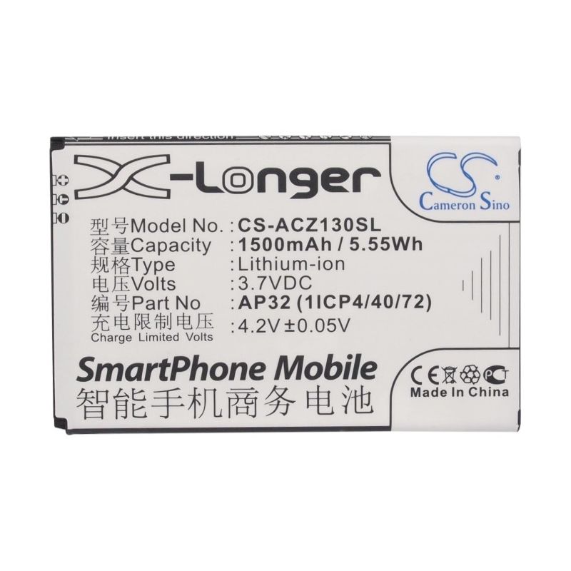 Li-ion Battery fits Acer, liquid z130 duo, liquid z3, liquid z3 dual sim 3.7V, 1500mAh Mobile & SmartPhone Cameron Sino Technology Limited