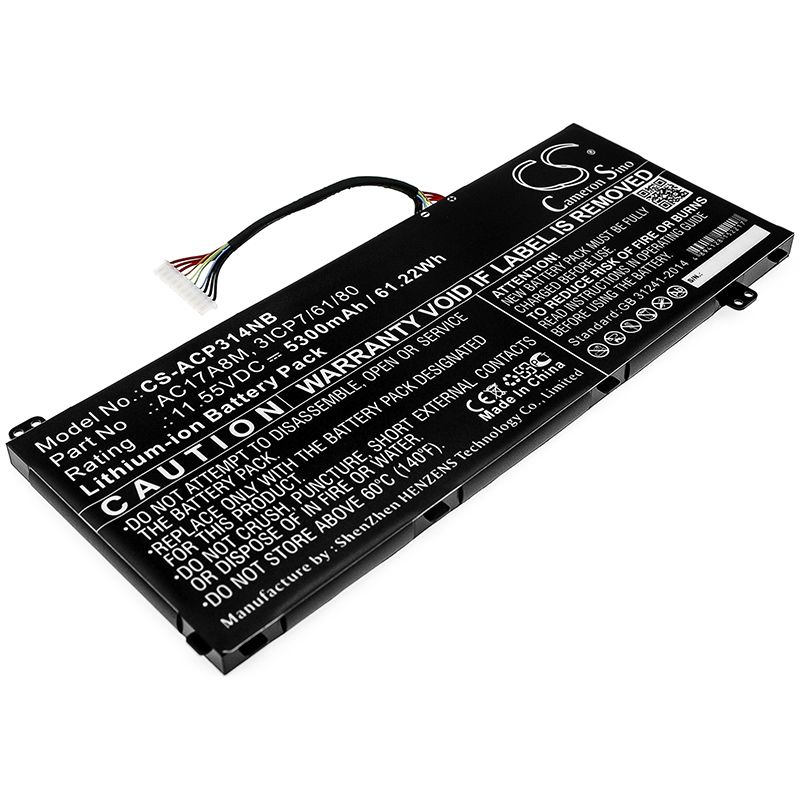 Li-ion Battery fits Acer, Sf314-52-57ej, Sp314-52 11.55V, 5300mAh Notebook & Laptop Cameron Sino Technology Limited
